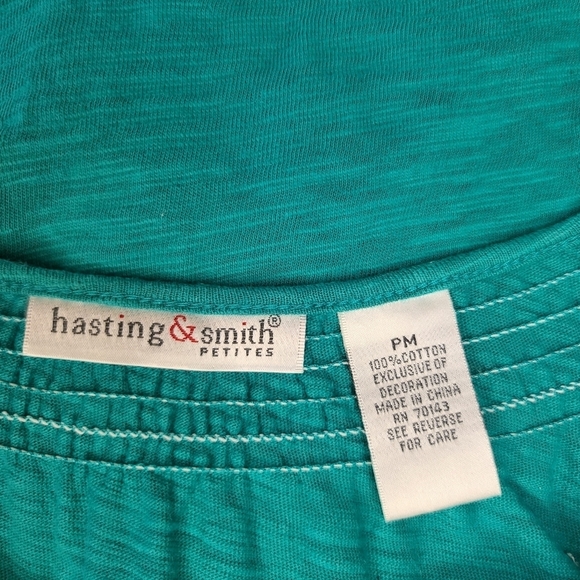 Hasting & Smith Petites Embroidered top size PM - Picture 5 of 6
